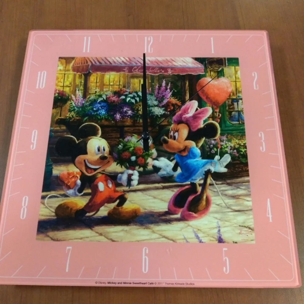 Mickey and Minnie Thomas Kinkade Clock